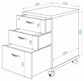 Тумбочка Домино ТС-2 в Новоуральске - novouralsk.mebel24.online | фото 2