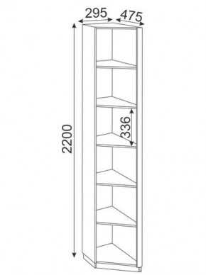 Угловая секция Глэдис М25 (ЯШС/Белый) в Новоуральске - novouralsk.mebel24.online | фото 2