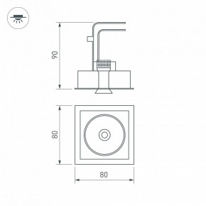 Встраиваемый светильник Arlight CL-SIMPLE-S80x80-9W Day4000 (BK, 45 deg) 026875 в Новоуральске - novouralsk.mebel24.online | фото 9